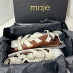 Maje  Fidil Sandal Leather Brown Marron Gladiator Lace Up Boho EU 40 US 8 NEW Photo 7