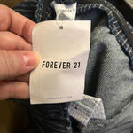 Forever 21  Denim Tube Top - Women's M - Pinstripe Zipper Photo 3