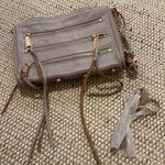 Rebecca Minkoff Lavender  Mini 5 Zip Crossbody Bag Rose Gold Photo 3