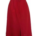 Vintage Red A Line Skirt Knee Length Union Made Size XS Photo 3