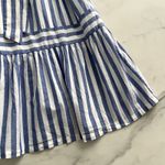 J.Crew  Factory Striped Midi Dress Tiered Size 2 preppy Feminine Modest Coastal Photo 8