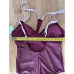 All In Motion  One Piece‎ Swimsuit Women's L Burgundy Double strap NWT Photo 5
