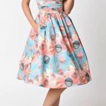 Voodoo Vixen Vintage 50s Inspired Butterfly Hot air Balloon Print Dress Size M Pink Size M Photo 0