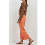 Anthropologie MAEVE x Colette Cropped Wide Leg Linen Pants, Orange, 34” Photo 1