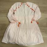 Spartina 449  Ellis Dress Linen Light Pink Tassel V-neck Blush Size M Photo 7