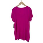 Zelos NWT Bright Pink Short Sleeve Side Tie Tee T-Shirt Size 1X Photo 1
