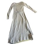 Vtg Moda International Cream Boho Duster Cardigan Tie Waist Festival Silk Linen Size M Photo 1