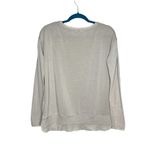 Aeropostale Gray Rose Print Thermal Trim Pullover Sweatshirt Photo 4