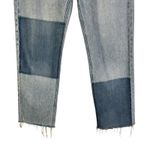 Loft  The 90s Straight Jeans Womens 4 Light Wash Patchwork Raw Hem High Rise 90s Photo 1
