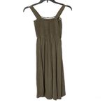 Ava James Women's Sleeveless Button Top Sundress Olive Green Size Medium Photo 1