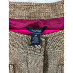 Nautica Women's Brown Tweed Blazer Jacket Size 14 with Pink Lining Photo 4
