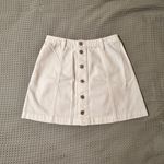 Abercrombie & Fitch White Button Skirt Photo 2