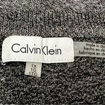 Calvin Klein Womens Sz 1X Black V Neck Sweater With Shirttails Salt And Pepper Photo 4