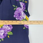 Joie  100% Silk‎ Dress Women Small Navy Blue Floral V-Neck Boho Bloomcore Cottage Photo 6