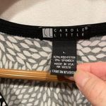 Cute Carole Little black white faux wrap tie babydoll flowy top Size L Photo 4