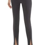 Theory NWT Women’s High-Waisted Slim Slit Polish Scuba Pants in Charcoal Grey Photo 0