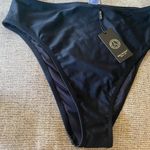 Relleciga Women's Black High Cut High Waisted Bikini Bottom Photo 5