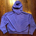 Puma  Women's Purple Semi- Cropped Oversized Hoodie Sz Medium Photo 1