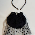 Black Polka Dot Veil Headband Photo 0