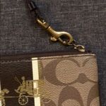 Coach Vintage  Horse and Carriage Print Brown and Gold Wristlet Photo 1