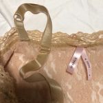 Sparkle & Fade Urban Outfitters Nude Cream Lace Slip Purple Bow Size Medium Photo 3