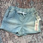 Ymi  NWT Jeans Kozy Fit Knit Denim Shorts High Rise Light Wash Blue Size  Medium Photo 3