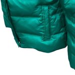 Lucky Brand  Down Puffer Jacket Zip Front Hoodie Junior's Size Medium Kelly Green Photo 4