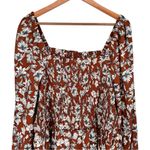 La Ligne x Target Rust Floral Print Midi Dress with Slit size 1X Long Sleeves Orange Photo 3