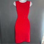 Calvin Klein  Red Holiday Christmas Pencil Sleeveless Dress Womens size Medium 8 Photo 5