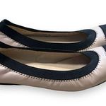 Stuart Weitzman Stuart Weizmann Giveable Ballet Flat Shoes Cream Black Leather Classic Plazacore Photo 0