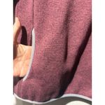 L.L.Bean  Womens Fleece Pullover Snap Neck Sweatshirt XS Petite Gray Trim Logo Photo 5