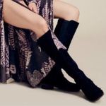 Free People EUC  Leather Callow Textured Knee High Boots Black Size 6 Photo 1