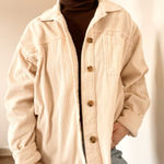 Aeropostale Cream Corduroy Button Down Jacket Photo 0