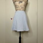 Michael Kors MICHAEL Striped Gray & White A Line Skirt with Zip Back Size 2 Photo 3