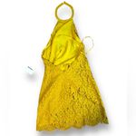 superdown  Samara Gold Halter Mini Dress Size XS New With Tags Yellow Revolve Photo 6