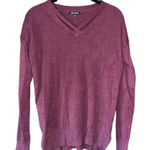 Pink Clover Pure Caslon‎ Burgundy V-Neck Sweater Casual Long Sleeve Knit Pullover Photo 0