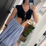 Victoria and Sophia Black Crop Top Photo 0