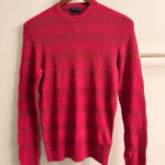Italian Drumohr D1SP103R Bordered Raspberry Pink Summer Sweater Size 8 Photo 0