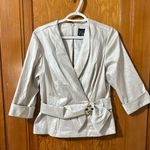 Ex Evenings Elegant Cream Jacket with Embellished Belt sz small . Photo 2
