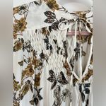 ZARA Free People Butterfly Nature Print Smocked Tie Front Blouse Size XS Photo 3