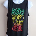 Zion Rootswear Bob Marley One Love Tank Top Zion Black Graphic Sleeveless Photo 0