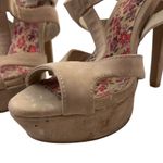 Y2K Deb Platform Heels Strappy Cutout Nude 7 Tan Photo 7