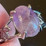 Elegant purple amethyst S925 silver ring size 7.5 Photo 5