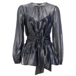 Intermix  Juliet Metallic Striped Georgette Photo 1