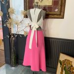 Reiss  Cheyenne Pink Bow Back Cut-Out Midi Dress Cocktail Wedding Guest Sz 4 🧡🎀 Photo 4