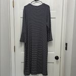 NWT Long Tall Sally Striped Navy and White Stretch Jersey Knit Dress Photo 8