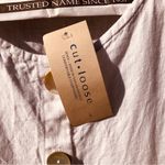 NEW CUT LOOSE White Linen swing coat w/ accent Cuffs L Size L Photo 4