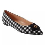 Bandolino NEW   Starry Embellished Flower Slip-On Flats Black White Gingham 9.5 Photo 1