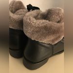 Steve Madden women black leather fur hiking Paloma boots US 10 Euro 41 Photo 9
