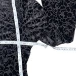 Ultra Pink Velvet Burnout Collared Button Bell Sleeve Tunic Blouse Size Med Goth Photo 5